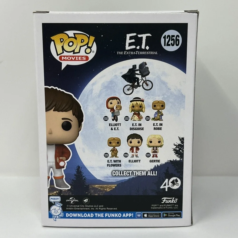 Funko Pop! Movies: E.T. And Elliot - E.T with flowers #1255 and Elliot #1256 NIB - Picture 15 of 16